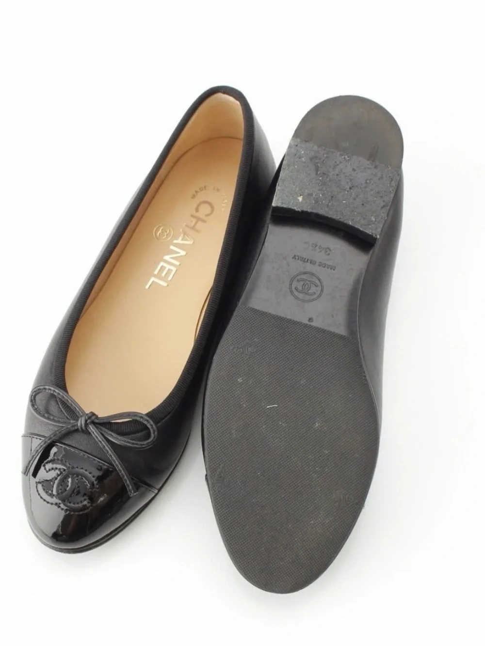CHANEL lambskin patent
